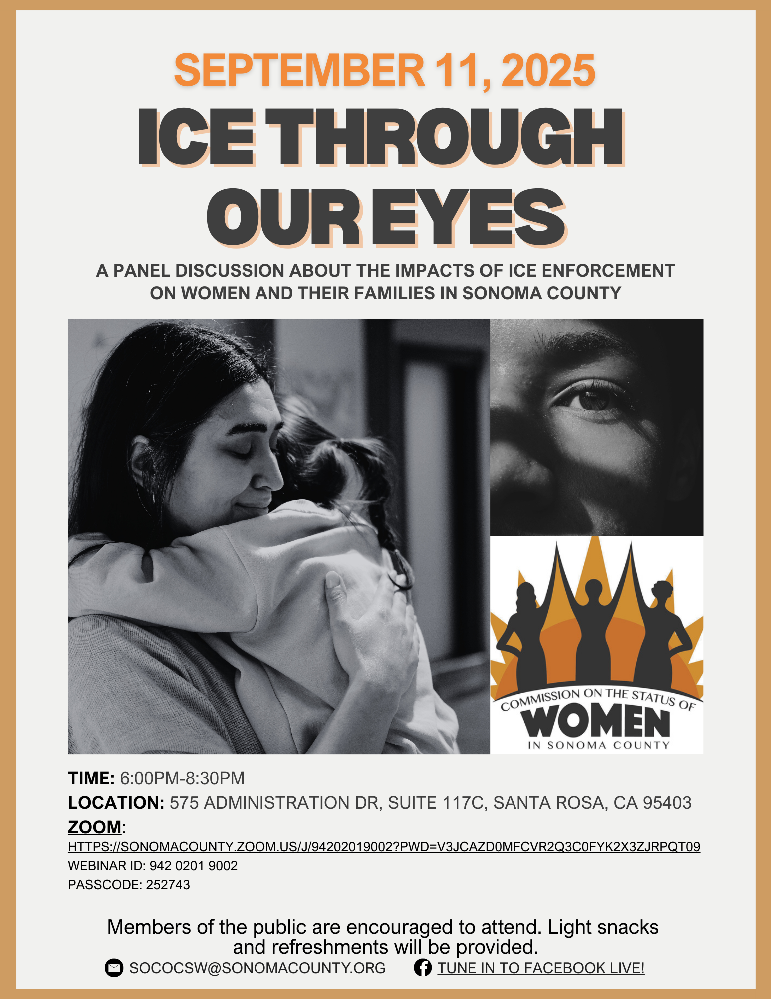 CSW ICE THROUGH OUR EYES FLYER 2025 
