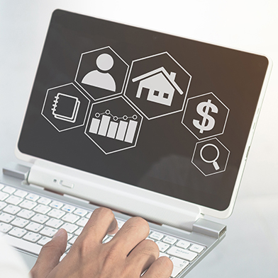 Homelessness metrics on a computer screen