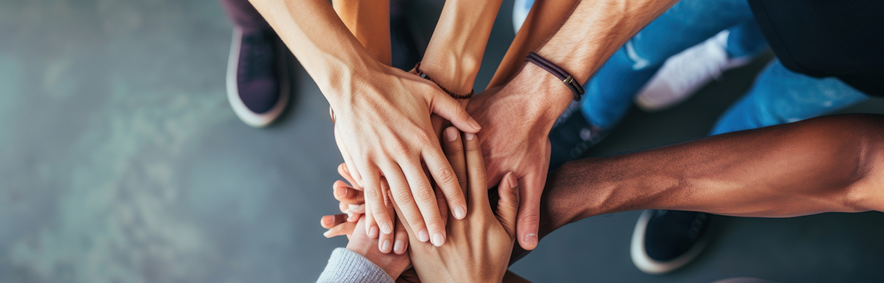 Put hands in to form a stack of hands